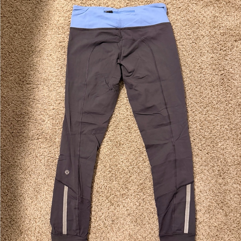 Lululemon Athletica Grey HR 7/8 Leggings - Picture 2 of 3
